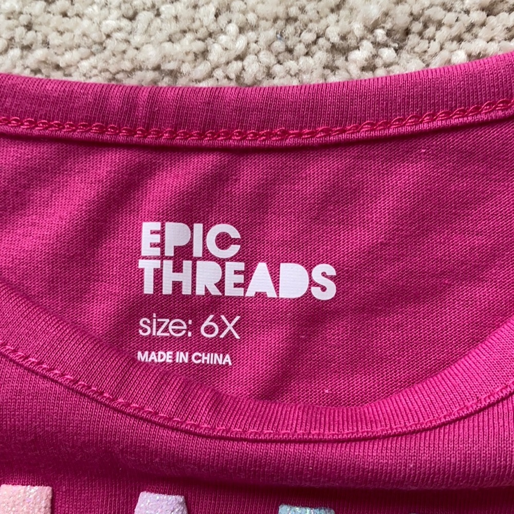 Epic Threads | Bright Pink Girl Top | 6X - Picture 2 of 7
